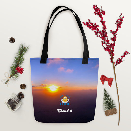 Shop4Good Branded Cloud 9 Blue Sunrise Tote bag