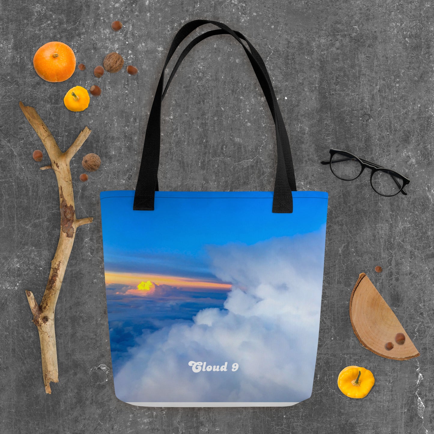 Cloud 9 Peeking Sunrise Tote bag