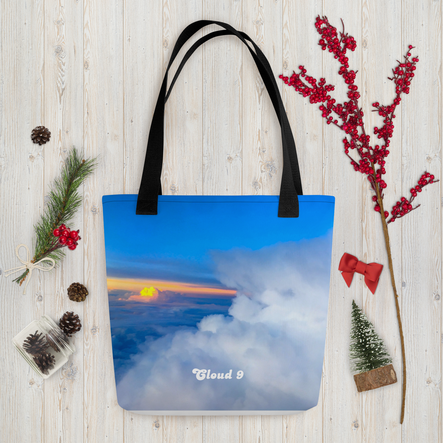 Cloud 9 Peeking Sunrise Tote bag