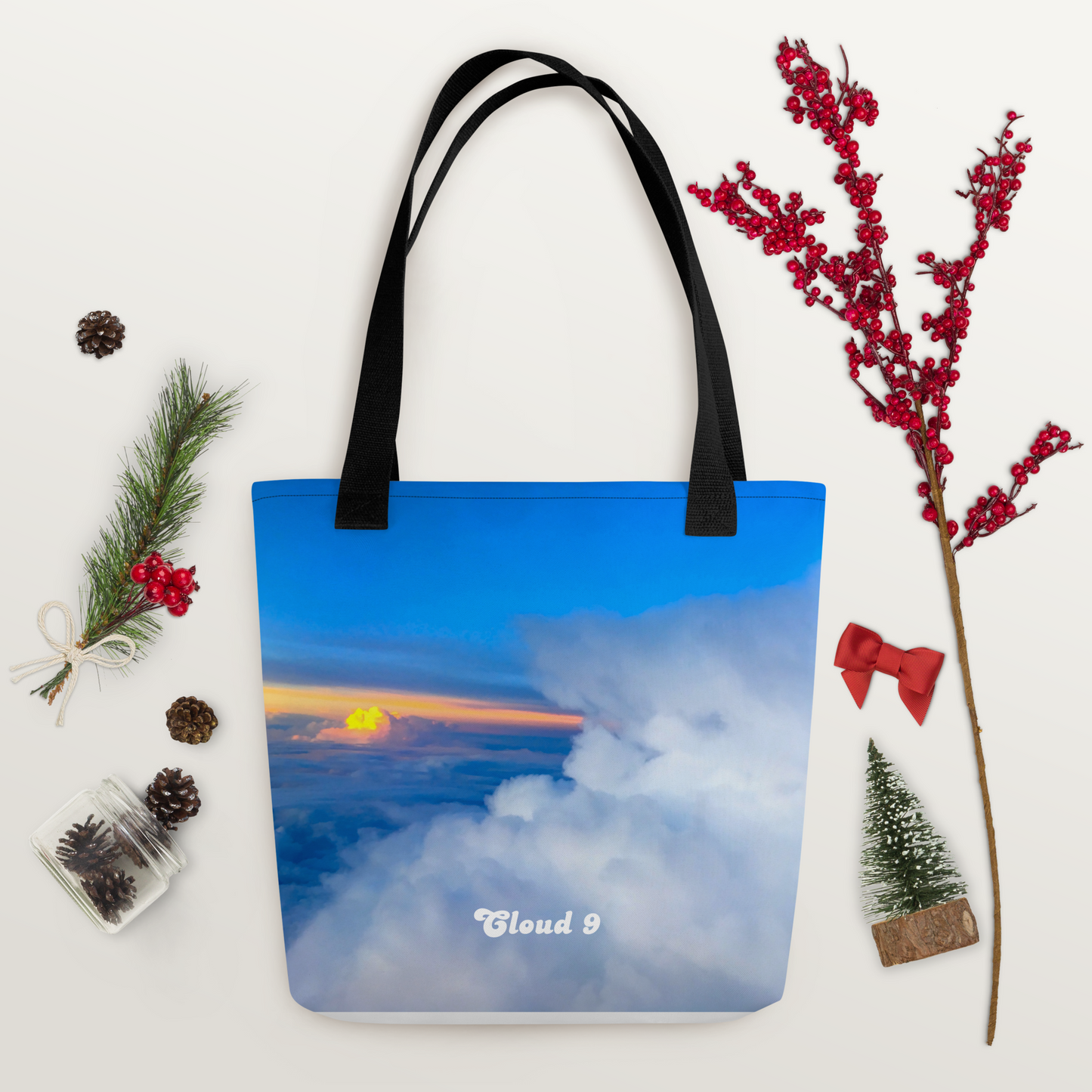 Cloud 9 Peeking Sunrise Tote bag