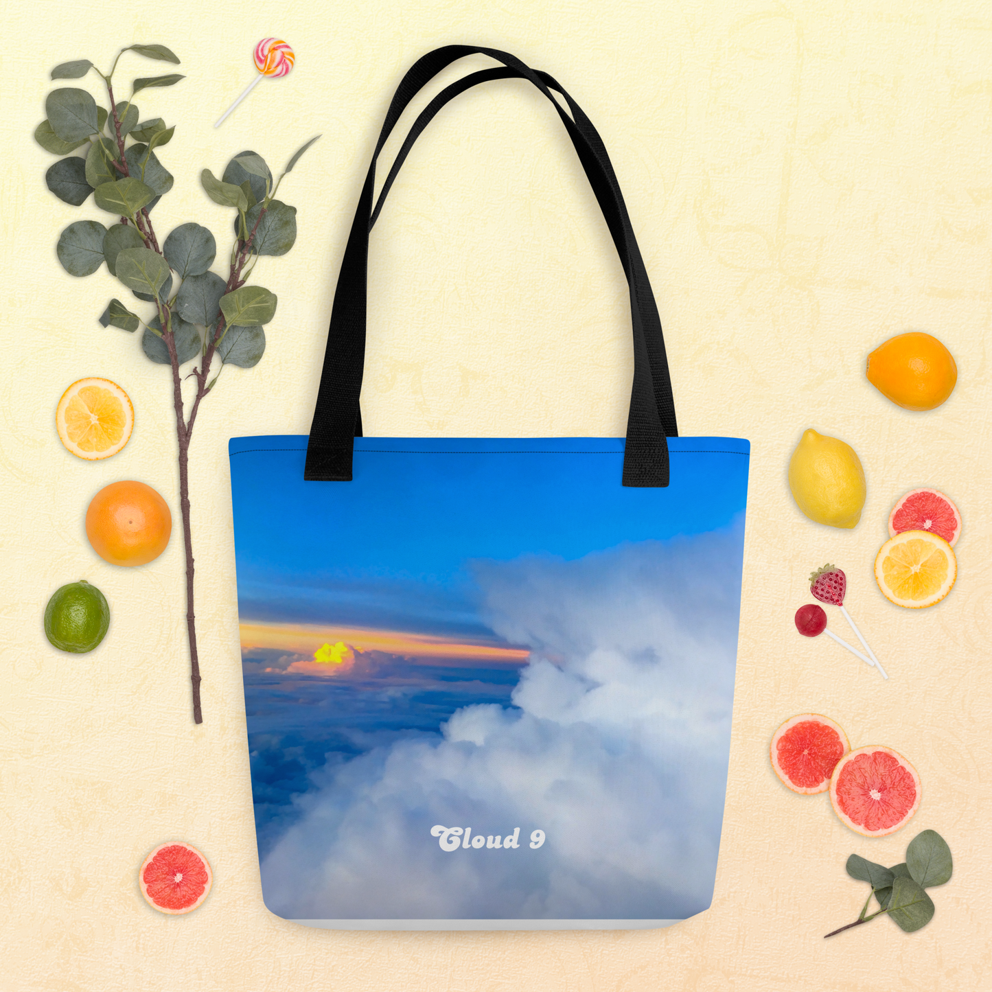 Cloud 9 Peeking Sunrise Tote bag