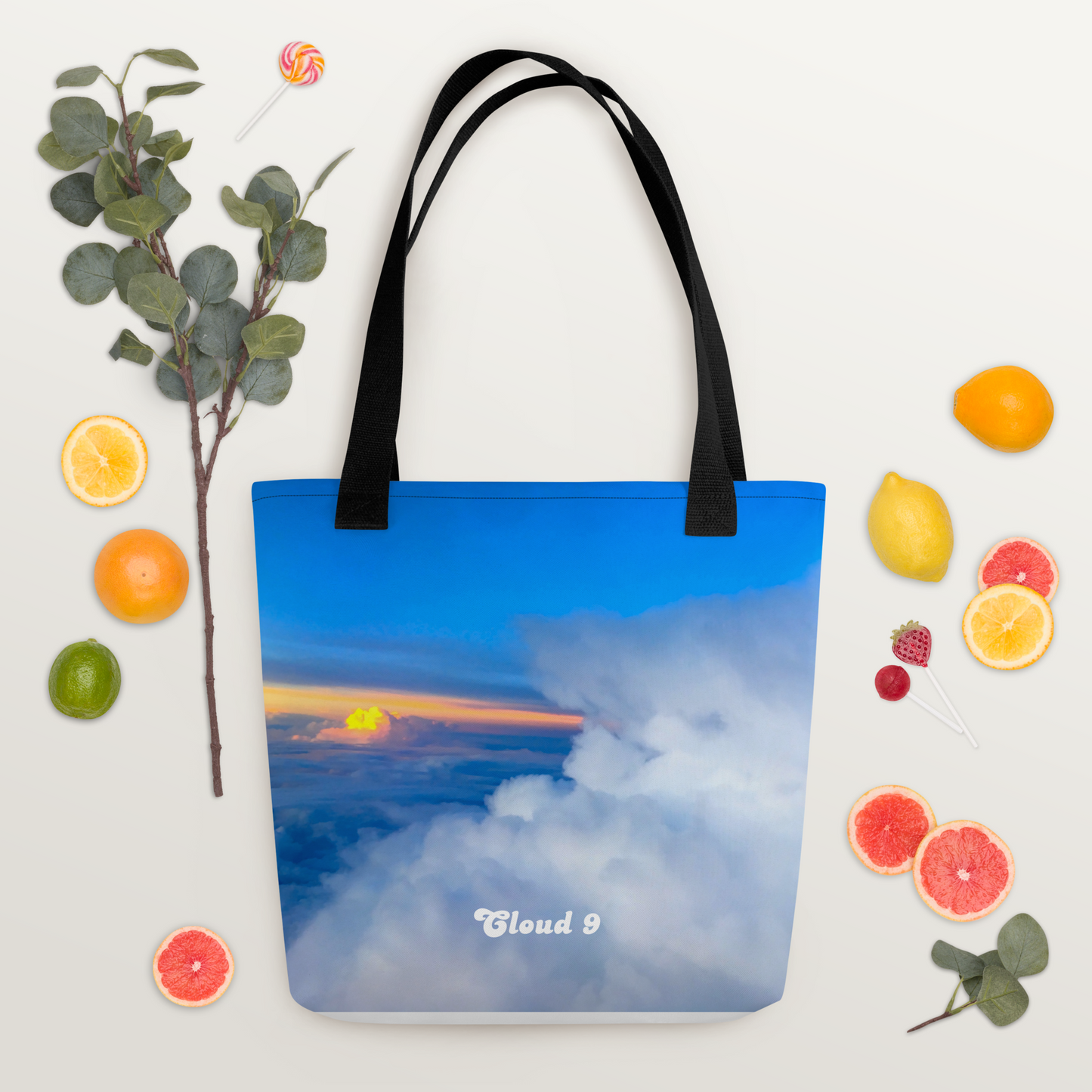 Cloud 9 Peeking Sunrise Tote bag