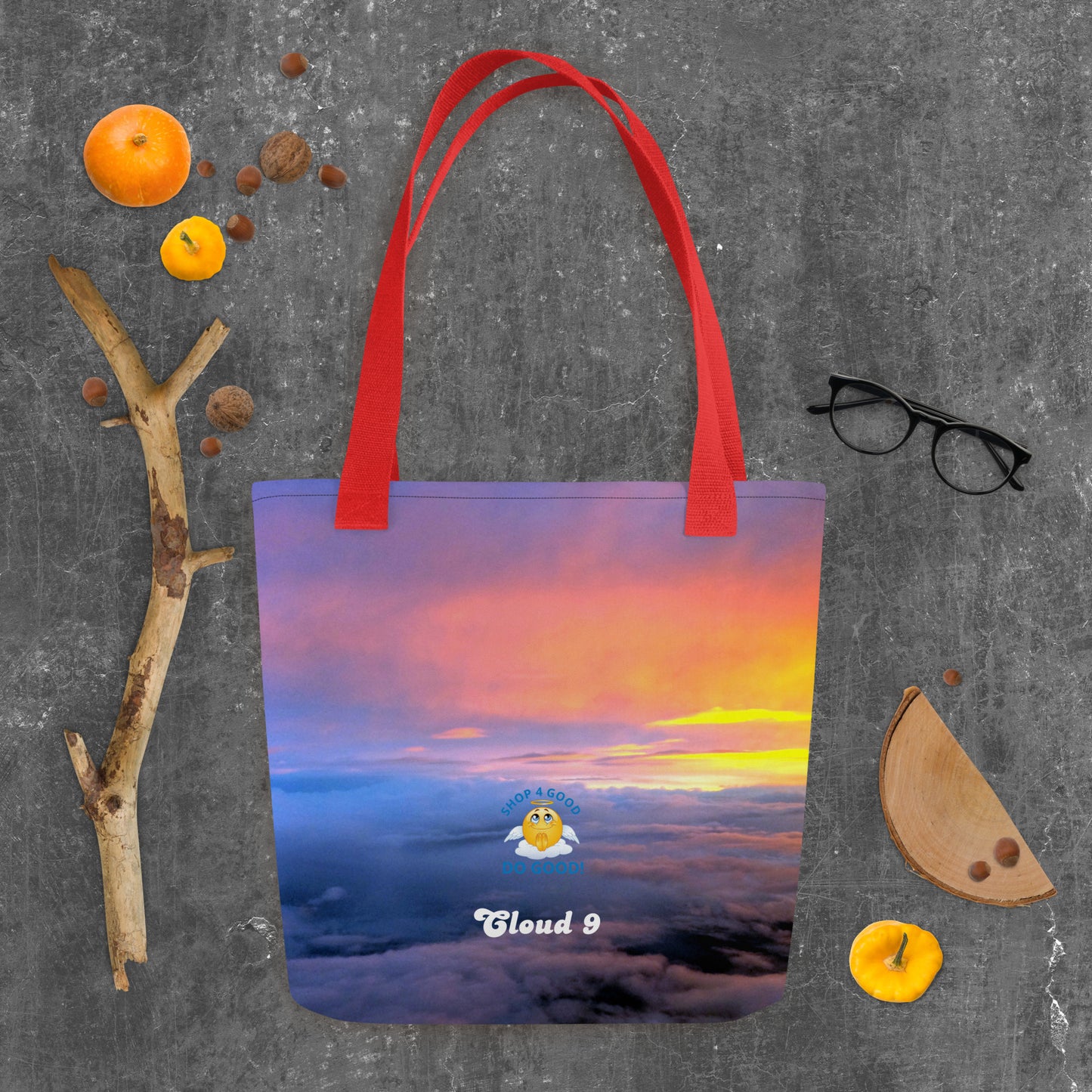 Shop4Good Branded Cloud 9 Vibrant Sunrise Tote bag