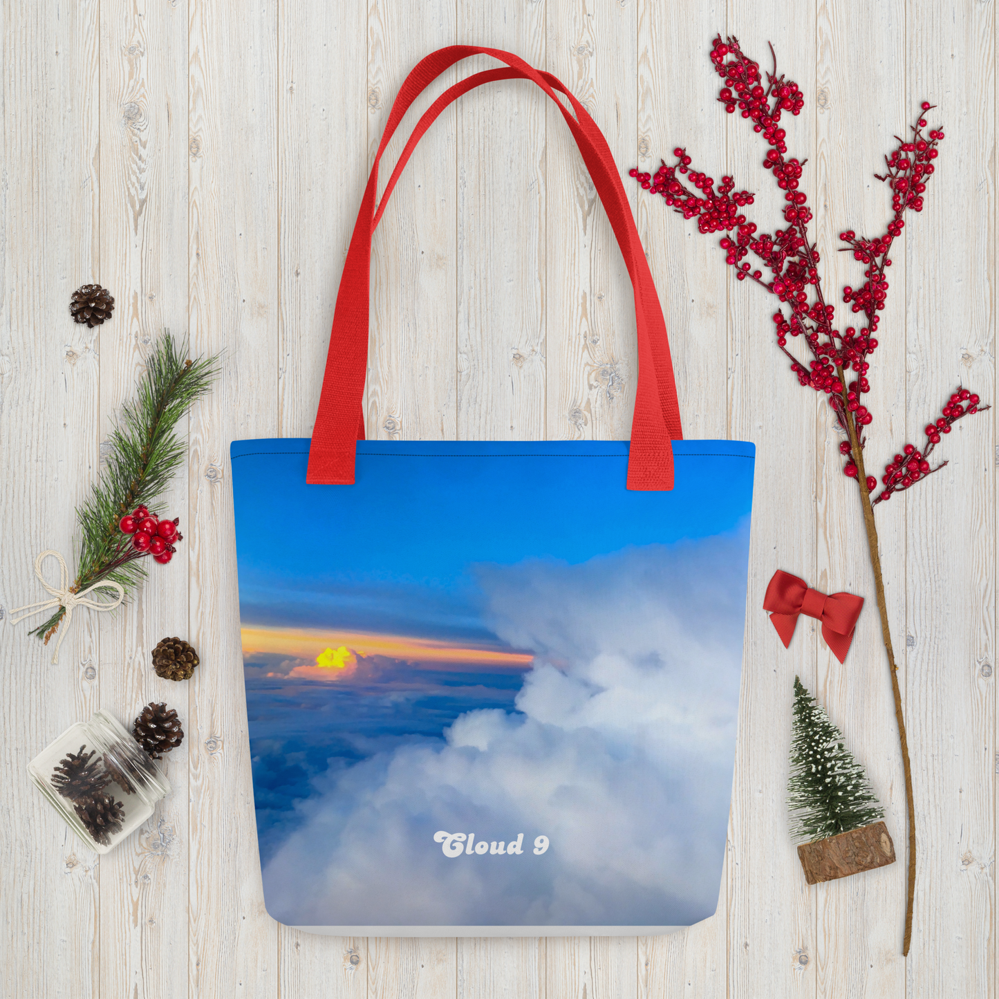 Cloud 9 Peeking Sunrise Tote bag