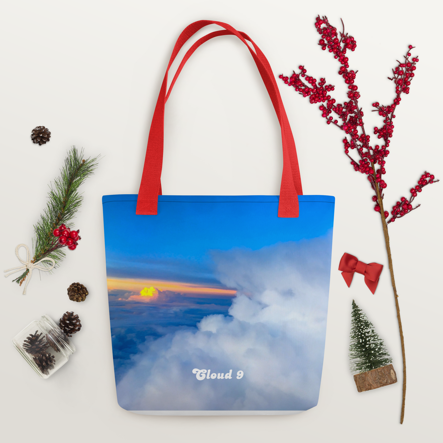 Cloud 9 Peeking Sunrise Tote bag