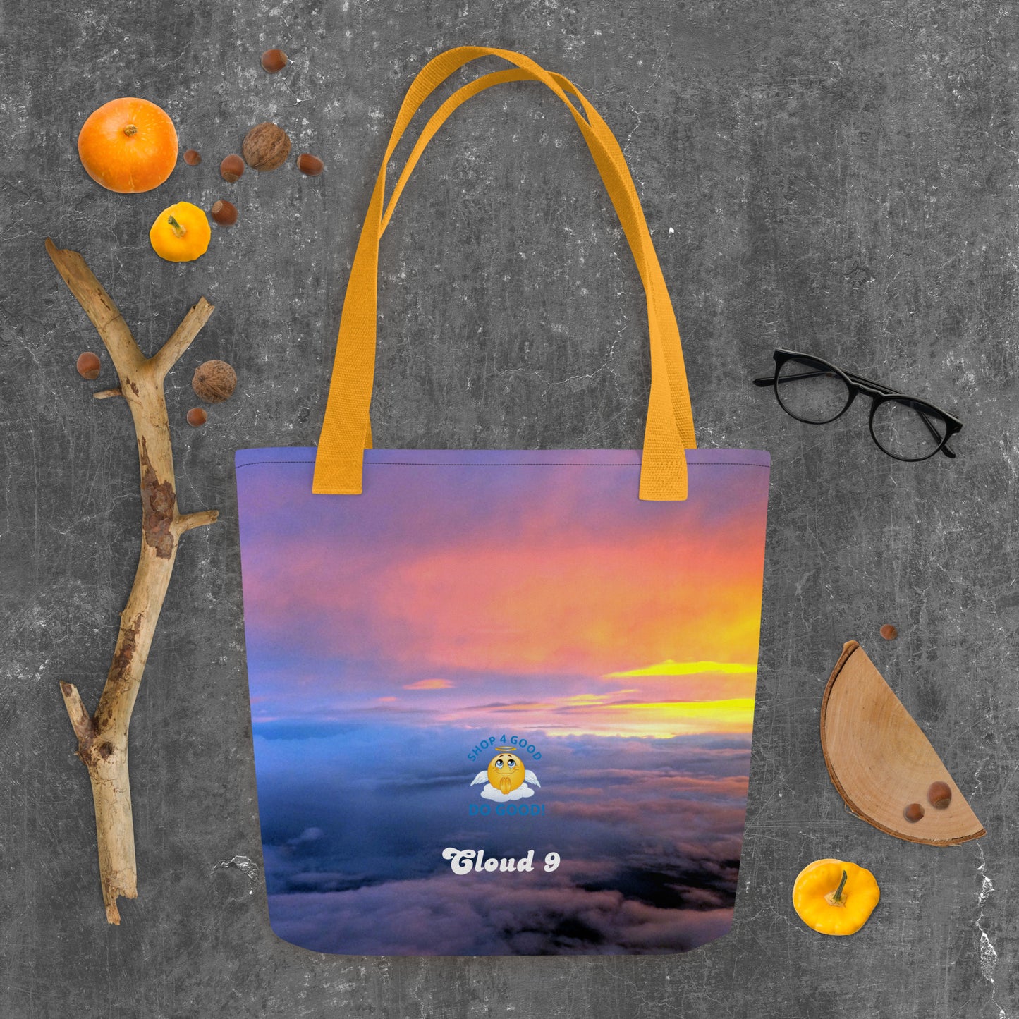 Shop4Good Branded Cloud 9 Vibrant Sunrise Tote bag