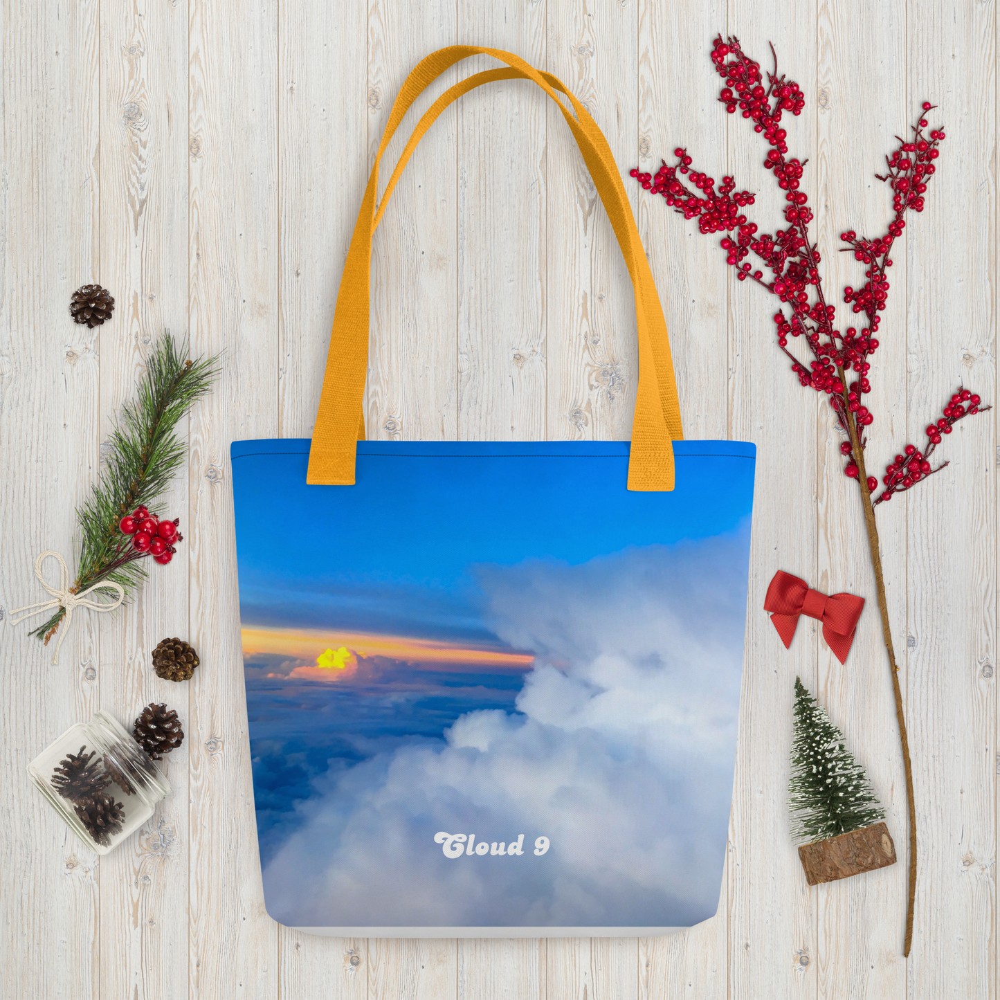 Cloud 9 Peeking Sunrise Tote bag