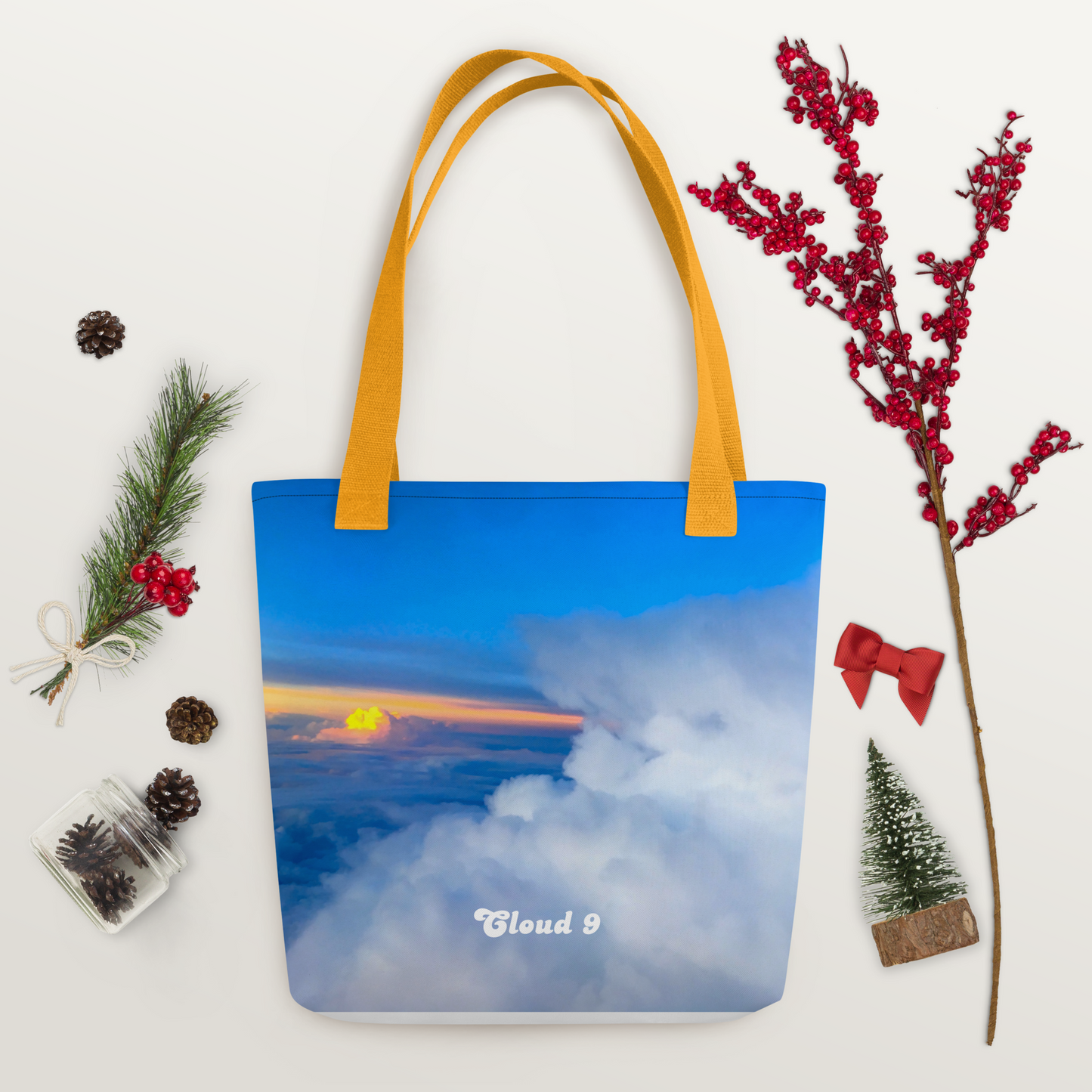 Cloud 9 Peeking Sunrise Tote bag