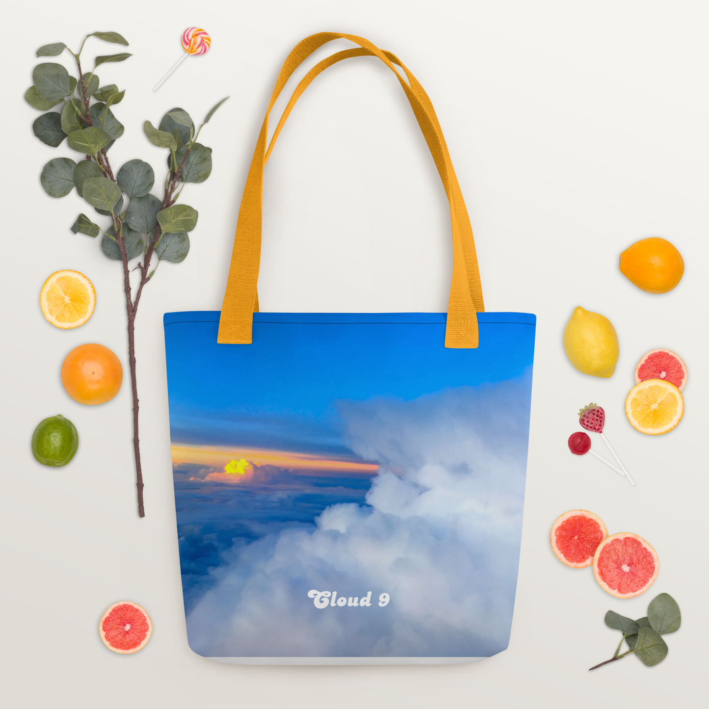 Cloud 9 Peeking Sunrise Tote bag