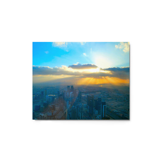 Dubai Sunset Metal prints