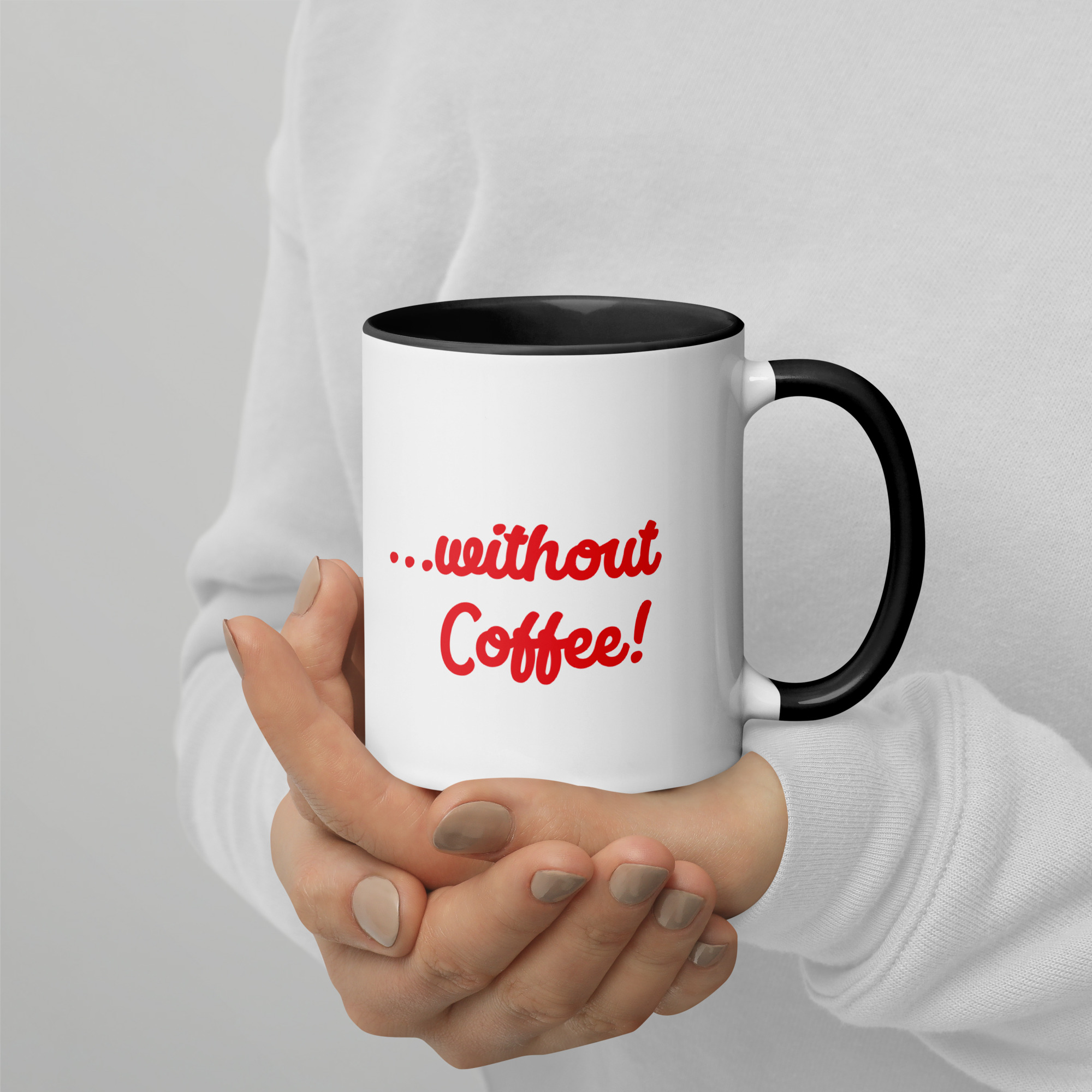 Donut Resuscitate Red Print Mug with Color Inside - Image 3