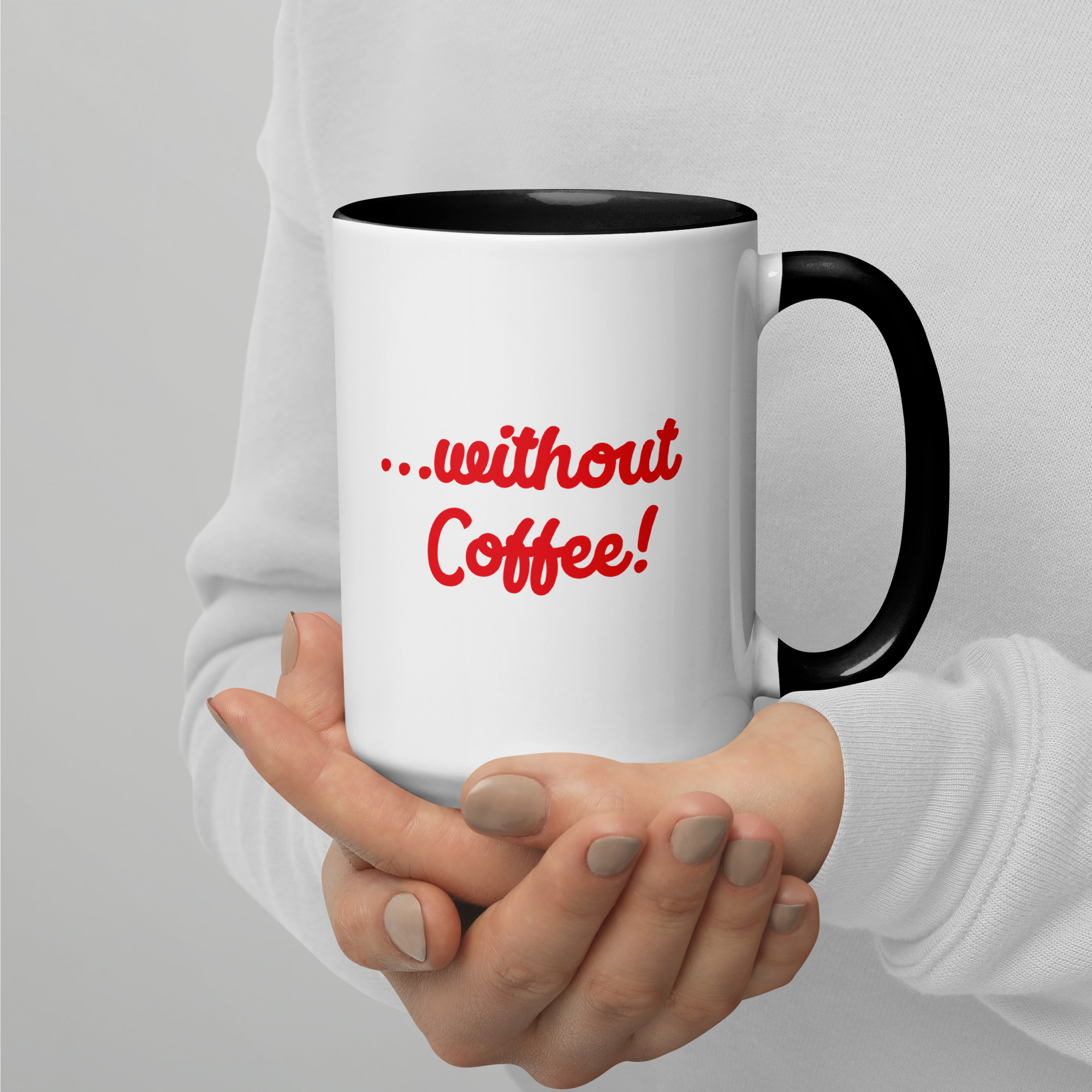 Donut Resuscitate Red Print Mug with Color Inside - Image 5