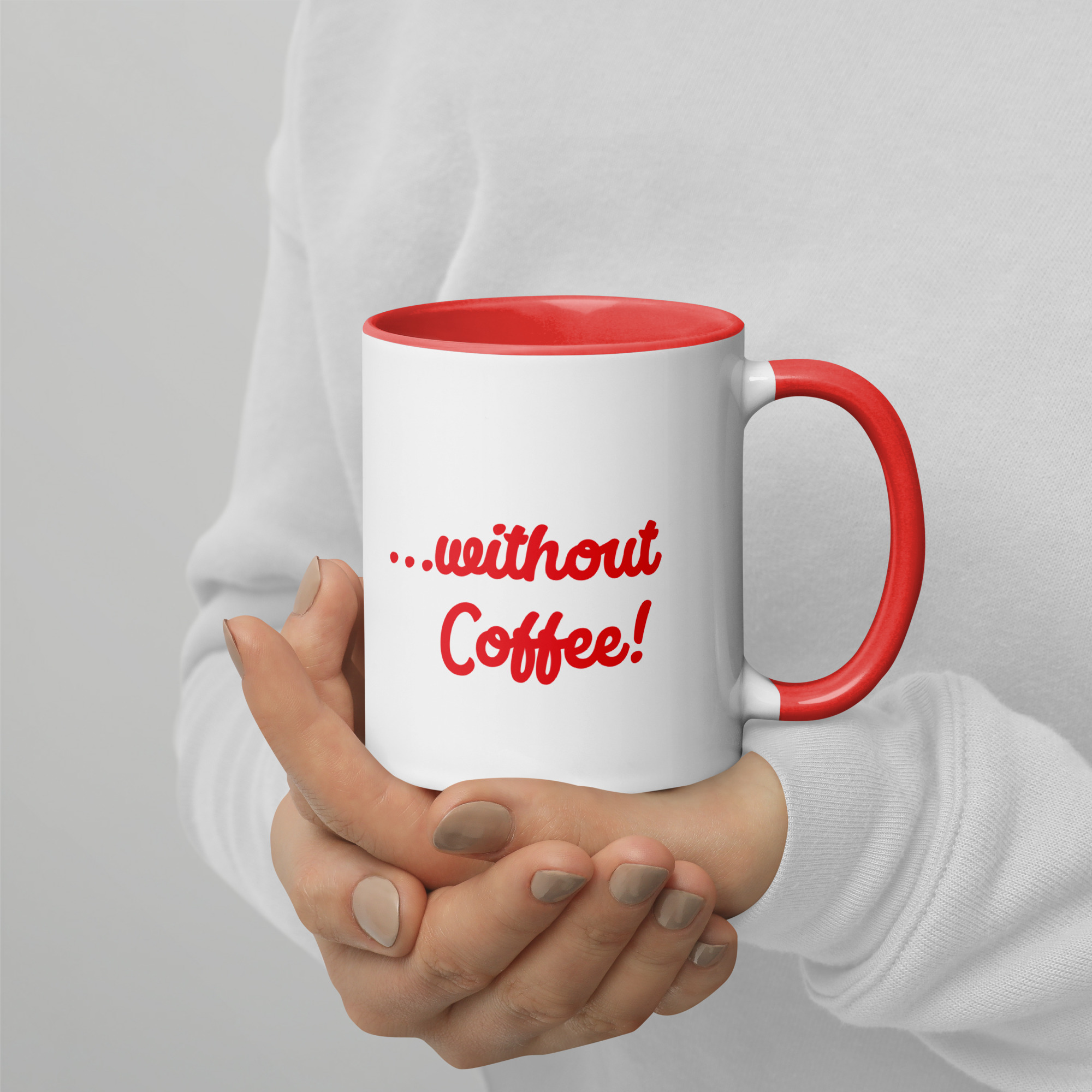 Donut Resuscitate Red Print Mug with Color Inside - Image 9